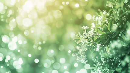 Poster - Fresh spring foliage with bokeh