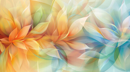 Poster - Colorful abstract spring floral background