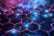 abstract background with hexagons lighted