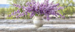 Springs Delicate Touch: A Bouquet of Lilacs in a Rustic Setting, Bringing the Essence of Spring into the Home