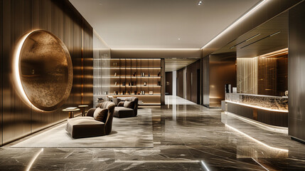 Wall Mural - The Essence of Modern Elegance: A Luxurious Interior Space, Where Contemporary Design Meets Timeless Comfort