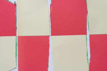 Poster - white and red construction paper background