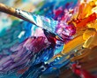 Immerse yourself in the world of abstract art with a detailed image of a palette knife spreading vibrant hues, reflecting the emotive power of color.