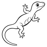 Fototapeta Dinusie -  Lively Lizard: Vector Illustration