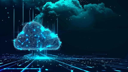 Wall Mural - Cloud computing technology concept