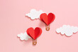 © Marc Tran/Stocksy - DIY Valentine heart greeting card with volumetric hearts air