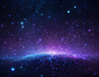 Deep dark violet neon lights on dark background. cosmic milkiway galaxy