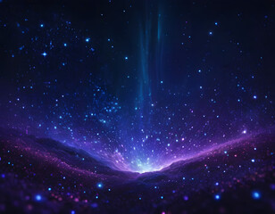deep dark violet neon lights on dark background. cosmic milkiway galaxy