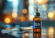 Medical Injection: Vial and Syringe Close-Up 2024