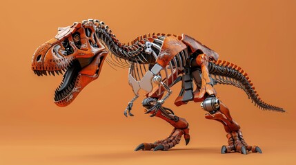 Metal T-Rex Dinosaur Robot