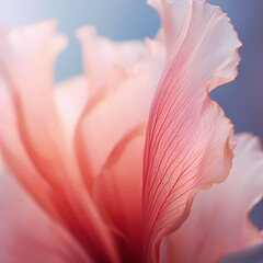 Canvas Print - Macro shot of a delicate flower petal. 