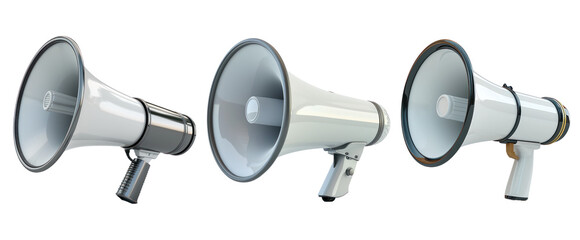 pack of three realistic bullhorn speaker for public speech