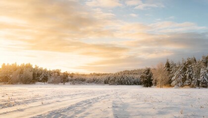 Wall Mural - winter background with copy space