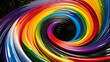 Spectral Black Hole: Dynamic Rainbow Background(Generative AI)