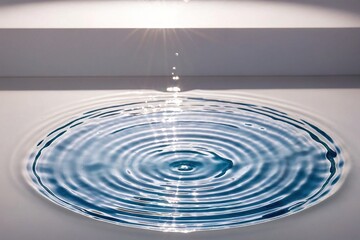 Wall Mural - Product packaging mockup photo of water ripples, studio advertising photoshoot