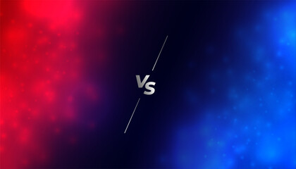 Wall Mural - red and blue versus vs battle banner for esport tournament