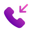 incoming call gradient icon