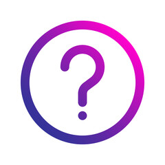 Wall Mural - question gradient icon