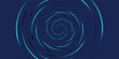 © sub - Blue abstract background with glowing circles. Swirl circular lines pattern. Geometric spiral. Twirl element. Modern graphic design. Futuristic technology concept. Vector illustration