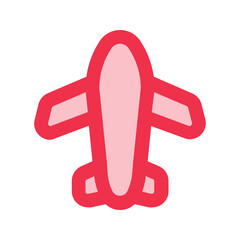 Wall Mural - airplane outline fill icon