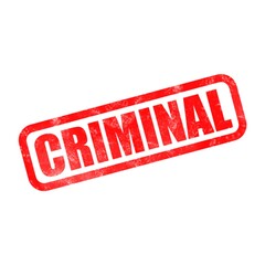 Wall Mural - Criminal text red stamp seal