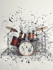 Explosive musical instrument wall art the indication of greatness and fame in music