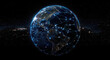 A digital rendering of the Earth with glowing blue lines connecting cities across its surface, symbolizing global connectivity and technology's role in connecting remote places