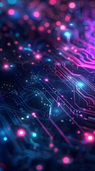 abstract technology background with glowing lines