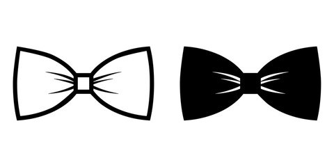 Fototapete - ofvs572 OutlineFilledVectorSign ofvs - bow tie vector icon . bowtie sign . isolated transparent . black outline filled version . AI 10 / EPS 10 . g11915
