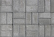 Concrete paving slabs are arranged in even squares
