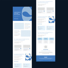 Wall Mural - Modern business Landing page Template l One-page website design template for business. Landing page wireframe. Flat modern responsive design.