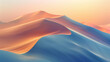 sand dune with gradient color from orange to blue under dawn light