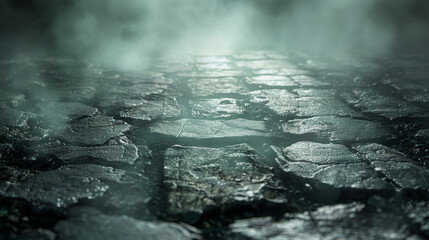 Canvas Print - Texture dark concrete floor with mist or fog.