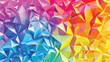 Bright multicolor low polygonal crystal background.