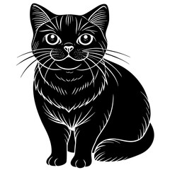 Sticker - black cat