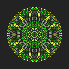 Poster - Round gemstone ornament mandala art - ornate ornamental abstract geometrical vector illustration