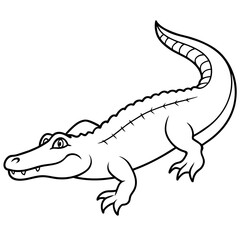 Sticker - crocodile isolated on white