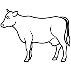 Sticker - silhouette of a cow