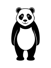 Wall Mural - panda bear with a gift