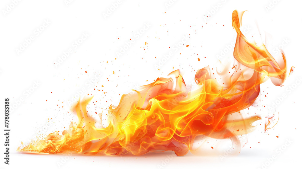fire and flames isolated on white or transparent png Stock Illustration ...
