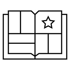 Sticker - Book icon. Simple book symbol. Vector