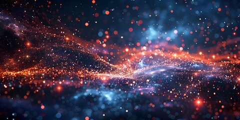 Poster - Radiant Interstellar Data Transmission Beams Connecting Distant Points in Boundless Cosmic Network