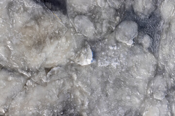 Wall Mural - the frozen surface of the river in the winter season