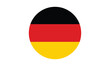 Germany flag circle transparent png. German flag round. vector illustration