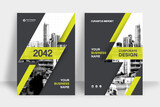 Fototapeta  - City Background Business Book Cover Design Template