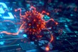 A virus is spreading in the virtual digital space, threatening cybersecurity. Computers are vulnerable to attacks, and data is vulnerable to infection