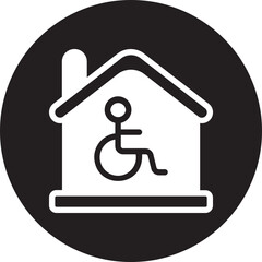 Poster - house glyph icon