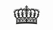 Royal crown with crosses icon image Flat vector isolated