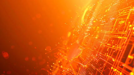 Wall Mural - technology background. abstract orange futuristic background with copy space.