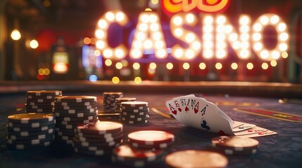 Canvas Print - casino in the night